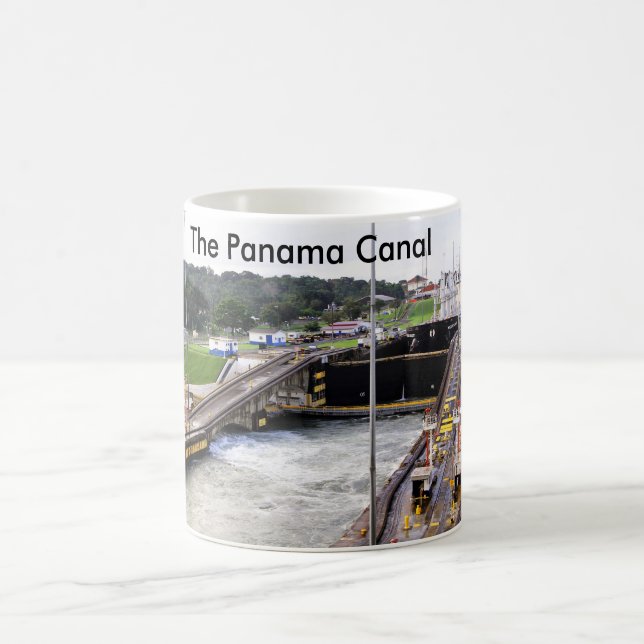 Caneca De Café Canal do Panamá, Fotografia de Alta Definição (Centro)