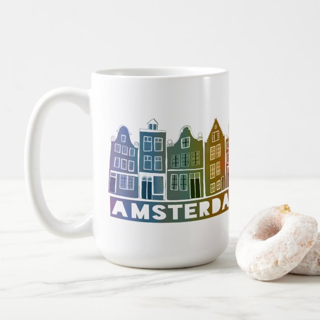 Caneca De Café Canal House Rainbow Amsterdam Holland Viagem Holan (Com Donut)