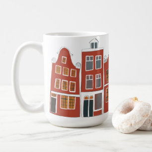 Caneca De Café Canal Houses Row Amsterdam Holanda