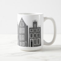 Canal Houses Row Amsterdam Holanda Cinza Holandesa