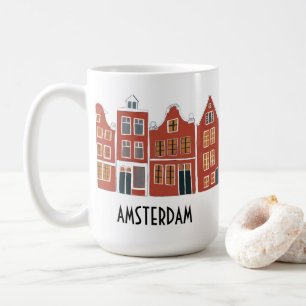 Caneca De Café Canal Houses Row Amsterdam Holland Viagem