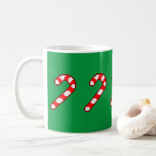 Caneca De Café CANAS DE Pixel Art - Estrutura de Tópicos Vermelha
