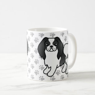 Caneca De Café Canas e Cartoons de Pinto Pretos e Brancos