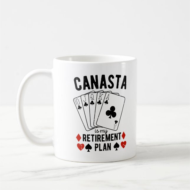 Caneca De Café Canasta é meu plano de aposentadoria (Esquerda)