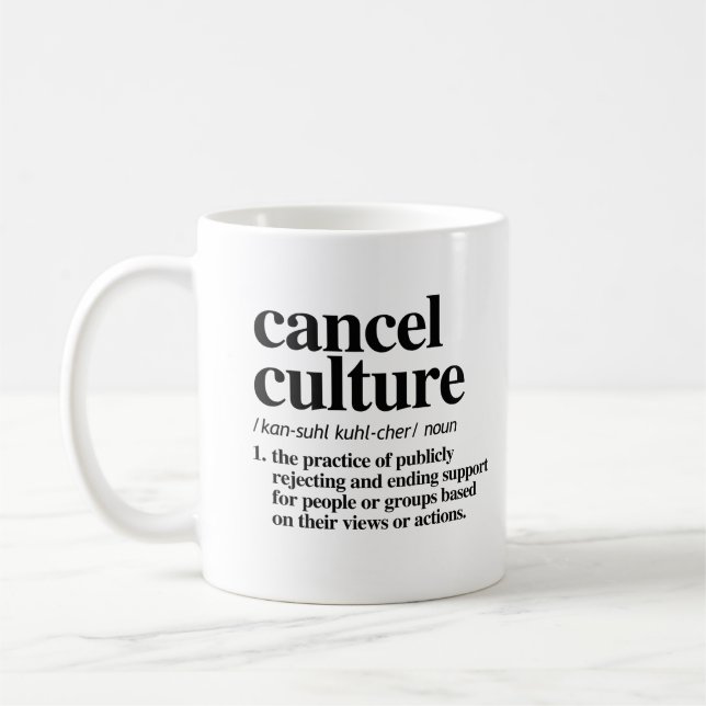 Caneca De Café Cancelar Definição de Cultura (Esquerda)