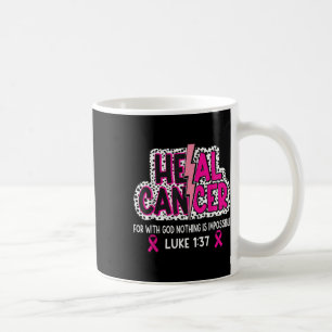 Caneca De Café Cancer da saúde acredita que Deus Cancer da mama c