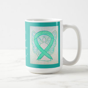 Caneca De Café Câncer de figado Sensibilização Fita Angel Cust