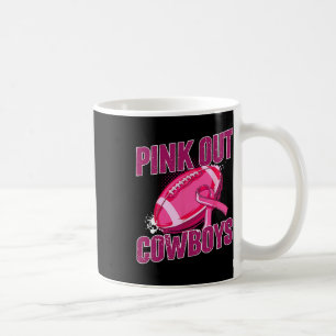 Caneca De Café Cancer de futebol de combate à mama rosa