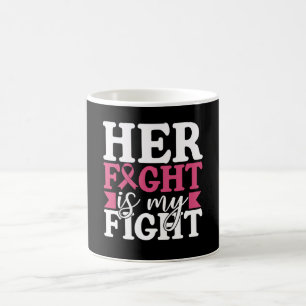 Caneca De Café Câncer de Mama A Luta Dela É Minha Luta Família Mu