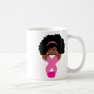 Caneca De Café Cancer de mama da América africana Consciência neg