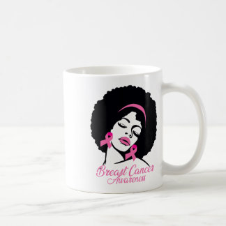Caneca De Café Cancer de mama da América africana Consciência neg