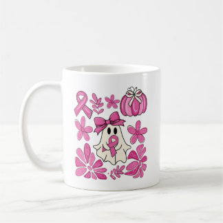 Caneca De Café Cancer de mama rosa, cor-de-rosa, com conhecimento