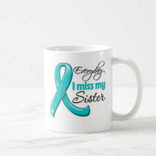Caneca De Café Câncer de ovário diário da senhorita Meu Irmã 