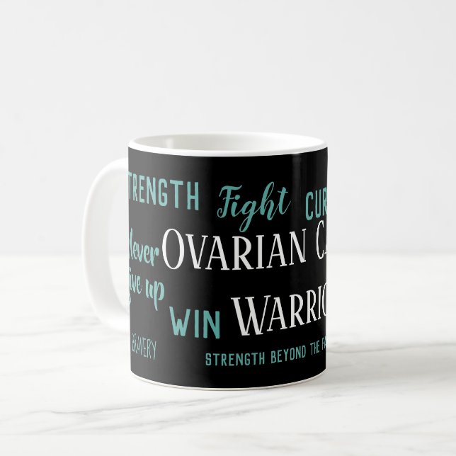 Caneca De Café Câncer de ovário Warrior (Frente Esquerda)