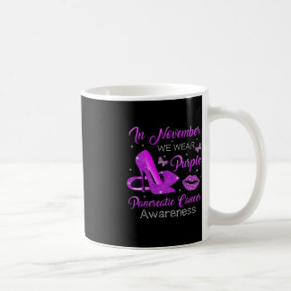 Caneca De Café Câncer de pâncreas de saltos altos roxos Vestidos 
