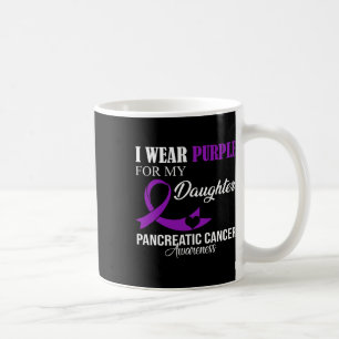 Caneca De Café Câncer de pâncreas Eu Visto Puro Para Minha Filha 