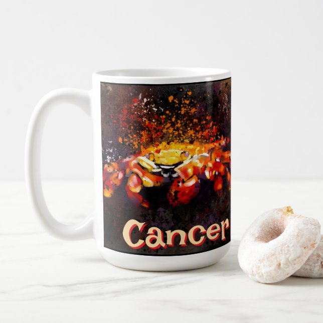 Caneca De Café Cancer de praia costeira náutica do caranguejo per (Com Donut)