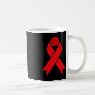 Caneca De Café Cancer de sangue Friso Vermelho Semana de Consciên