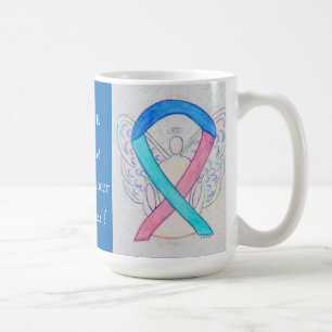 Caneca De Café câncer de tiróide Fita Angel Mug