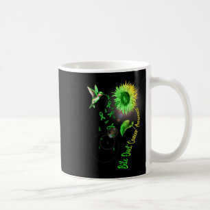 Caneca De Café Câncer do Ducto Biliar Design de Beija-flor Girass