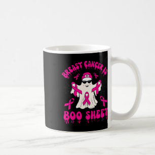 Caneca De Café Câncer é folha de Boo Halloween Conscientização so