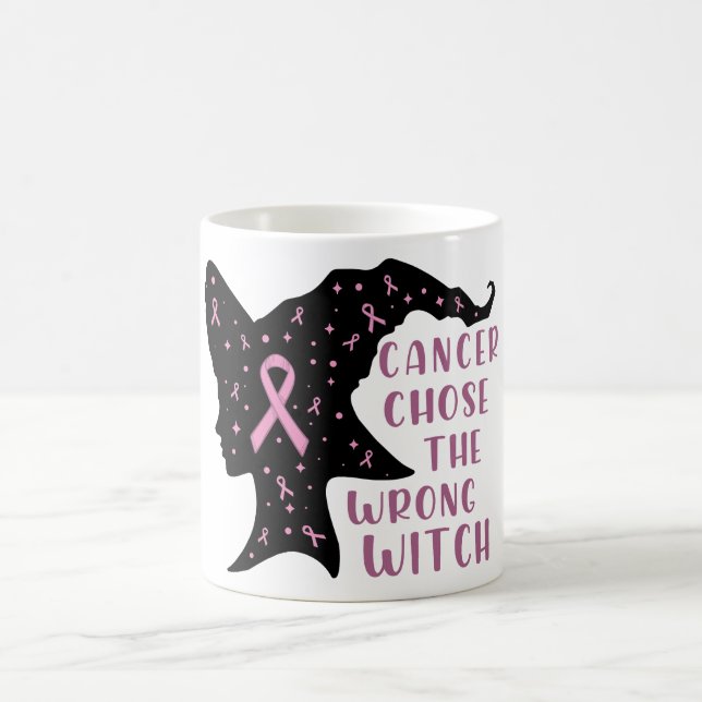 Caneca De Café Cancer escolheu a bruxa errada (Centro)