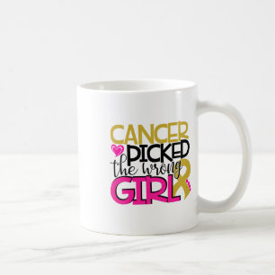 Caneca De Café Câncer Escolheu a Garota Errada