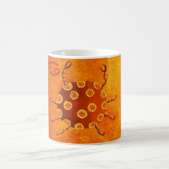 Caneca De Café Cancer Horoscópio Sinal de Estrela Zodiosa (Centro)