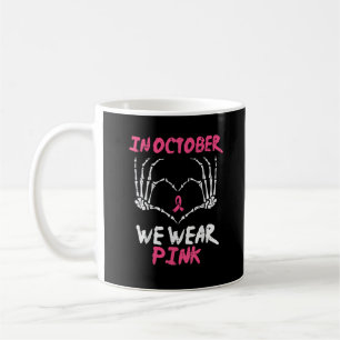 Caneca De Café Cancer Mama Esqueleto Mão Coração Mão Vestimos Mul