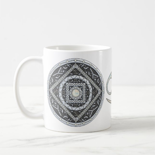 Caneca De Café Cancer Mandala Mug (Esquerda)