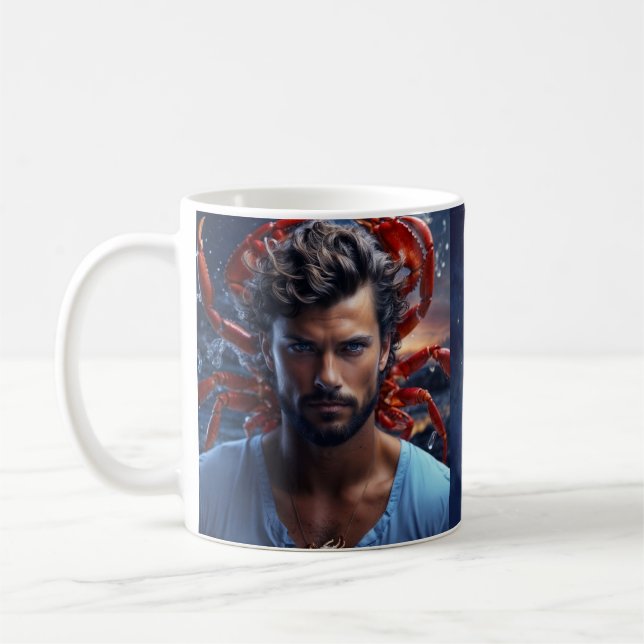 Caneca De Café Cancer Masculino Astrologic Coffee Mug (Esquerda)