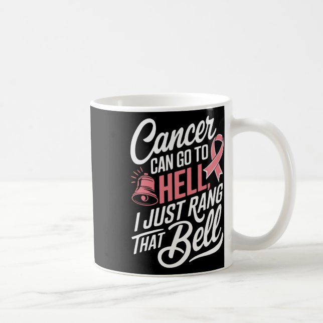 Caneca De Café Cancer Pode Ir Para O Inferno. Eu Só Prendi A Mama (Direita)