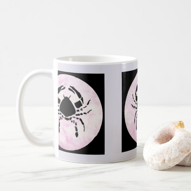 Caneca De Café Cancer - Símbolo Zodiac (Com Donut)