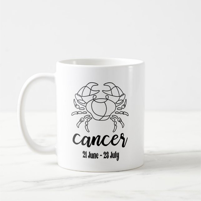 Caneca De Café Cancer, Zodiac (Esquerda)