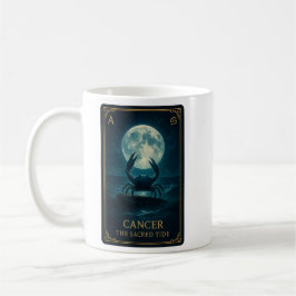 Caneca De Café Cancer Zodiac Art – Moonlit Crab and Ocean