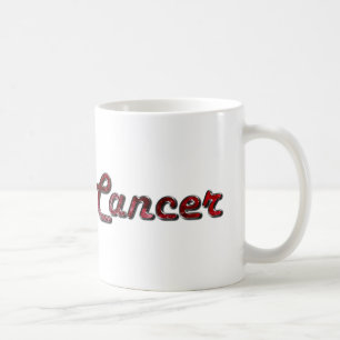 Caneca De Café Cancer Zodiac em Ruby Gemstone