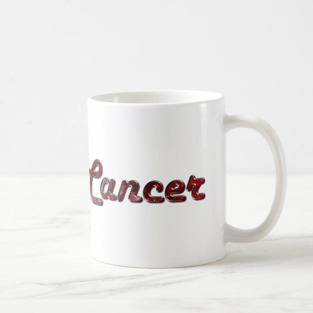 Caneca De Café Cancer Zodiac em Ruby Gemstone (Direita)