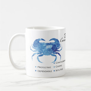 Caneca De Café Cancer Zodiac Traços