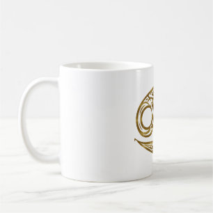 Caneca De Café Cancer Zodiac - Tribal Dourado