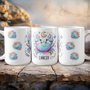 Caneca De Café Câncer Zodiaco Caranguejo Signo Astrologia Fofo