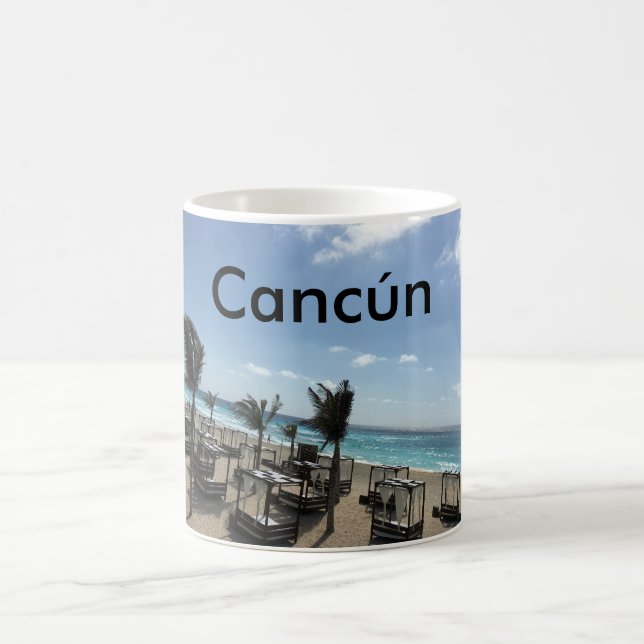 Caneca De Café Cancún (México) -  Branca Clássica de 11 oz (Centro)