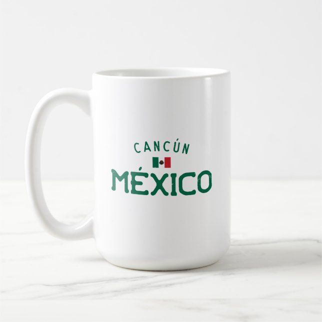 Caneca De Café Cancún México (Cancun México) (Esquerda)