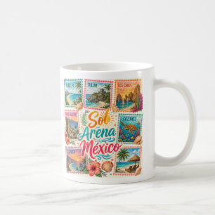 Caneca De Café Cancun Sol Areia México Praias Tropicais Lindas 