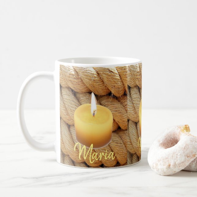 Caneca De Café Candle Rope (Com Donut)