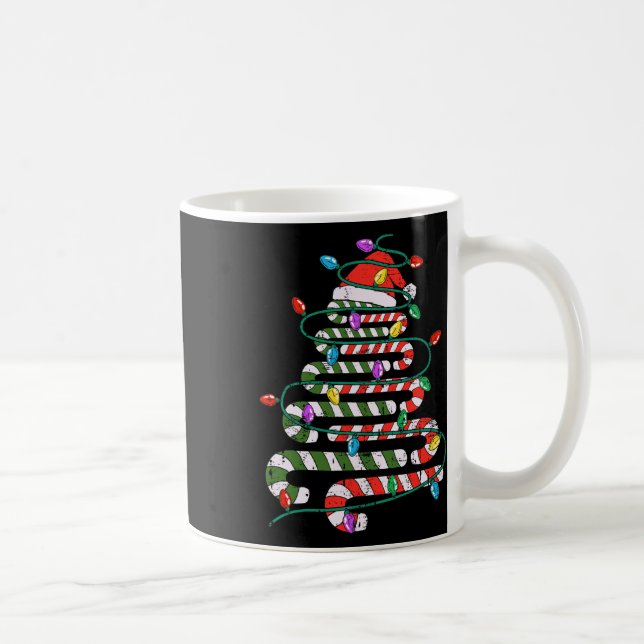 Caneca De Café Candy Cane Árvore De Natal Xmas Love Candy Mens Wo (Direita)