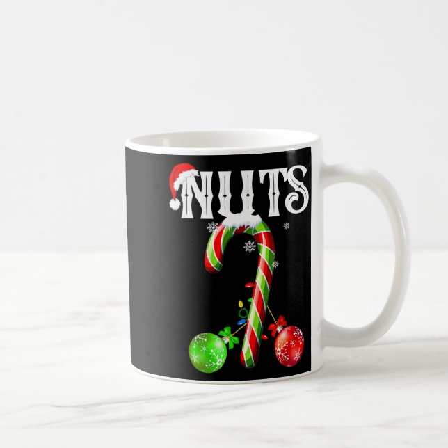 Caneca De Café Candy Cane Chest Nuts Couples Funny Chestnuts Xmas (Direita)