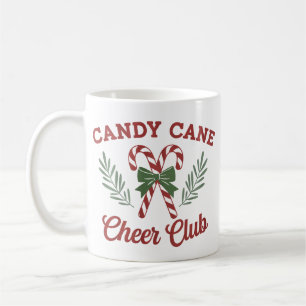 Caneca De Café Candy Cane Christmas Cheer Club Coquette Matching
