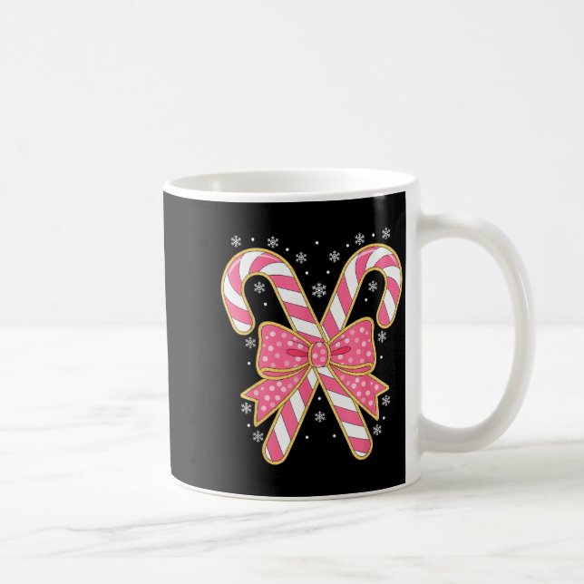 Caneca De Café Candy Cane Christmas Season Girls Womens Retro Coq (Direita)