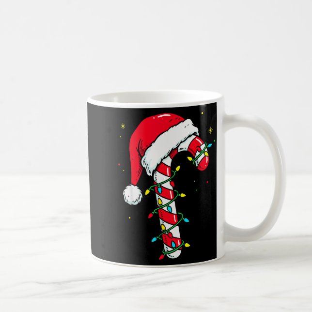Caneca De Café Candy Cane Christmas Shirt Santa Hat Family Matchi (Direita)