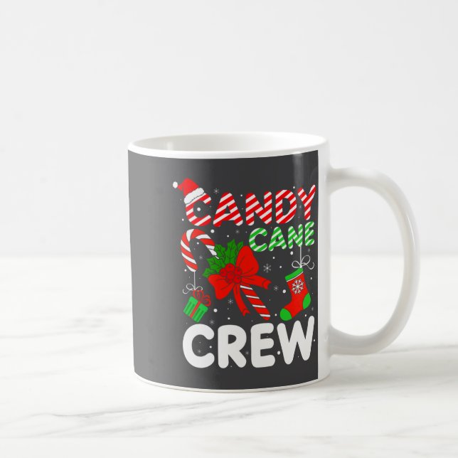 Caneca De Café Candy Cane Crew Christmas Funny Xmas Matching Fami (Direita)